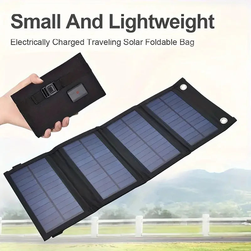 Portable USB Foldable Solar Panel, Folding Solar Panels For Travel, Mobile Phone Charging Bank, Flashlight, Fan, Mobile Phone Ba