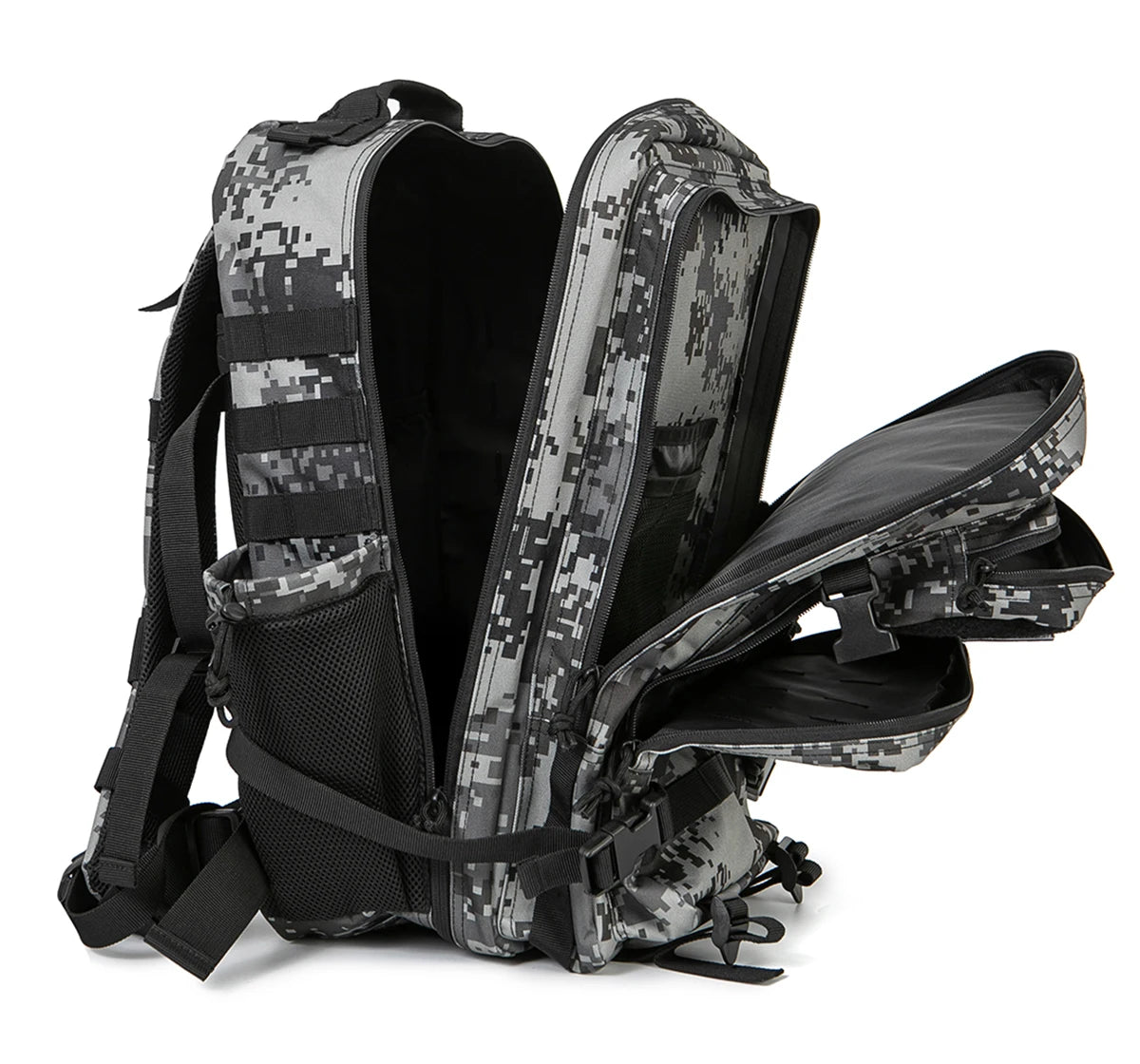 45L Tactical Backpack Hunting Rucksack with Dual Cup Holders  Outdoor camping equipment back pack Hiking Survival Rucksack